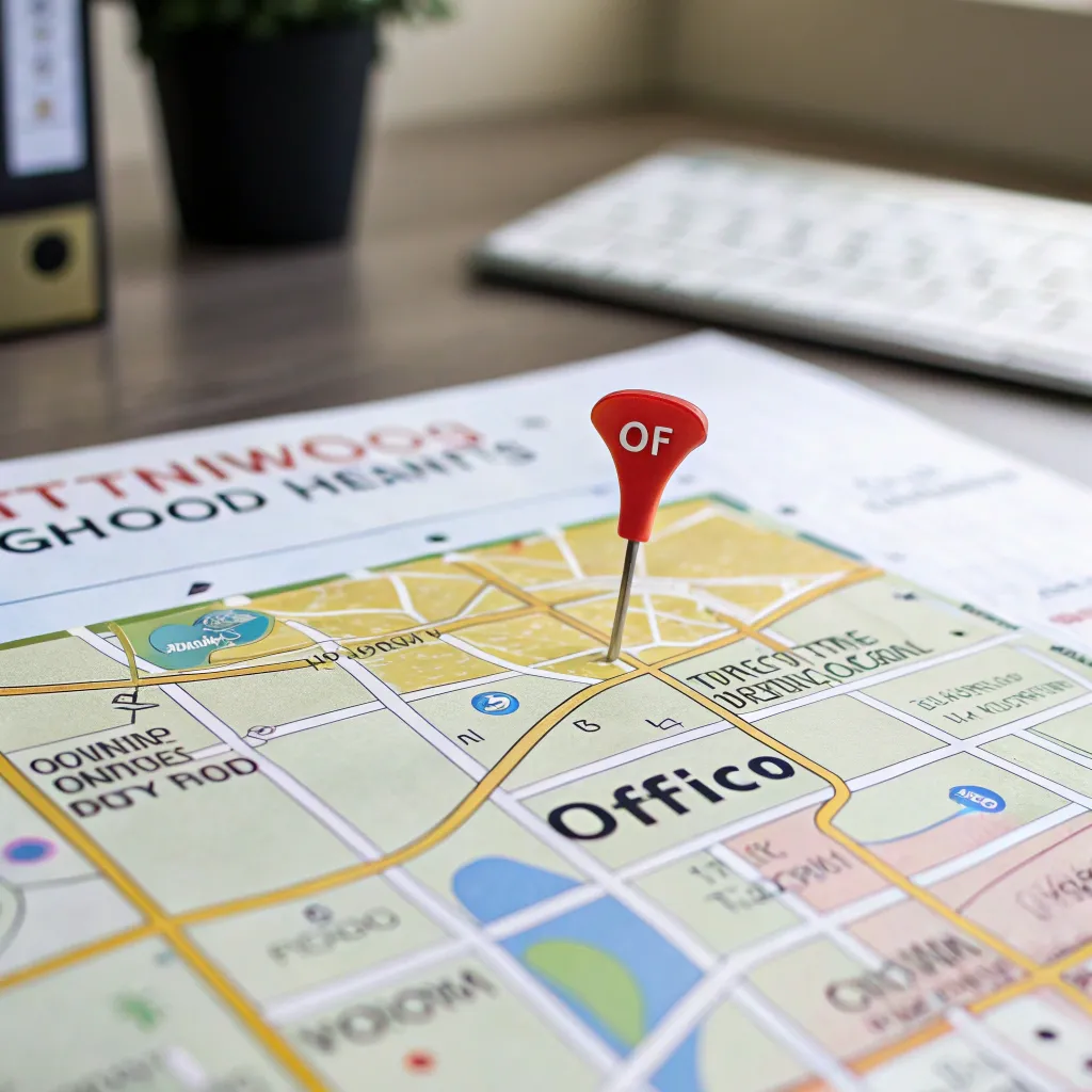Map showing office location at Cottonwood Heights